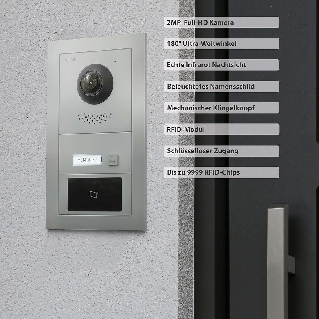 Goliath AV-IPS-527 Video Türsprechanlage, Schwarze Innenstation 1 x Innenstation Schwarze Innenstati