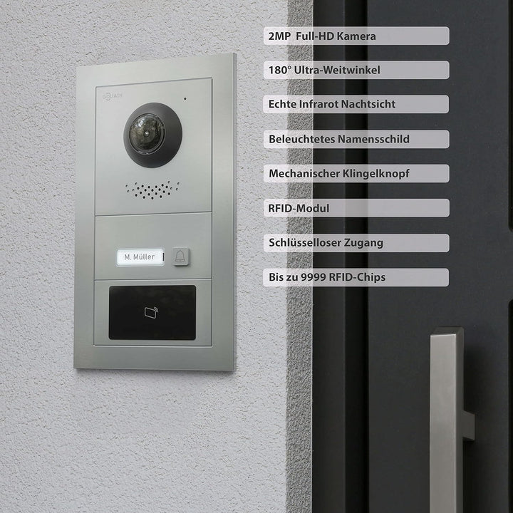 Goliath AV-IPS-527 Video Türsprechanlage, Schwarze Innenstation 1 x Innenstation Schwarze Innenstati