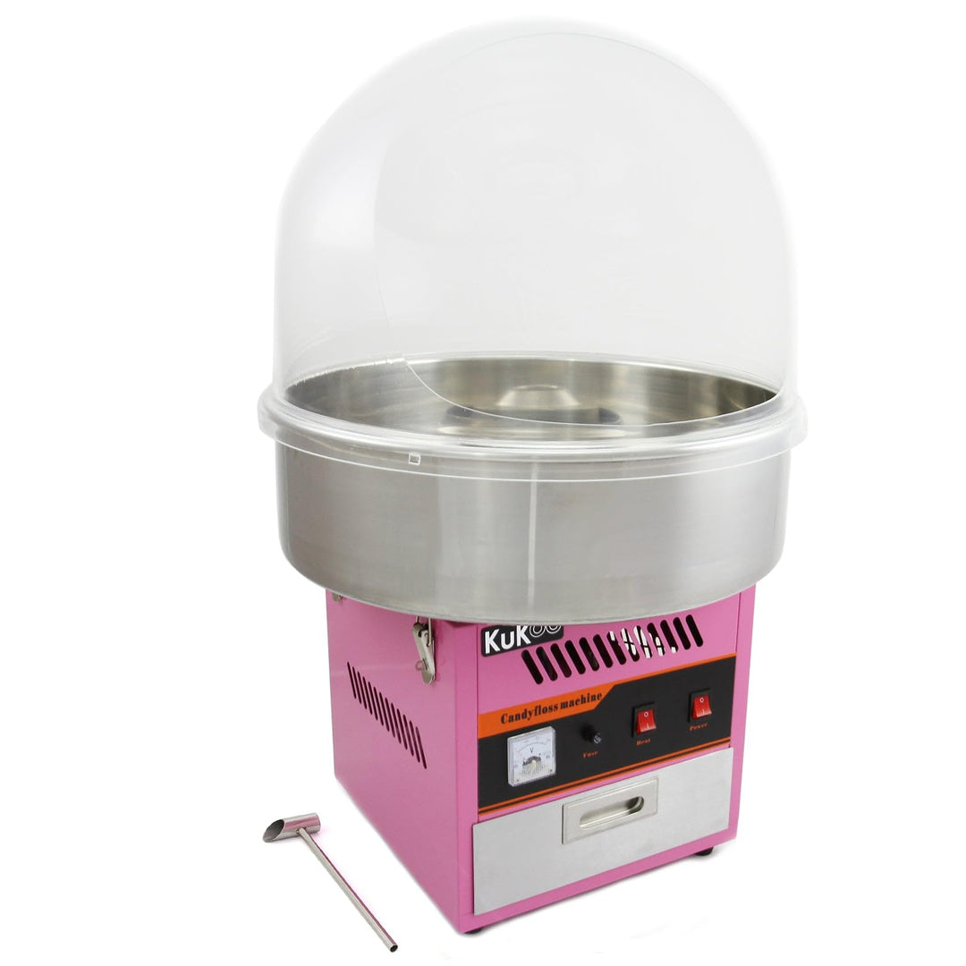 KuKoo Retro Rosa Zuckerwattemaschine Zuckerwattegerät Zuckerwatte-Maschine Zuckerwatte Maker inklusi