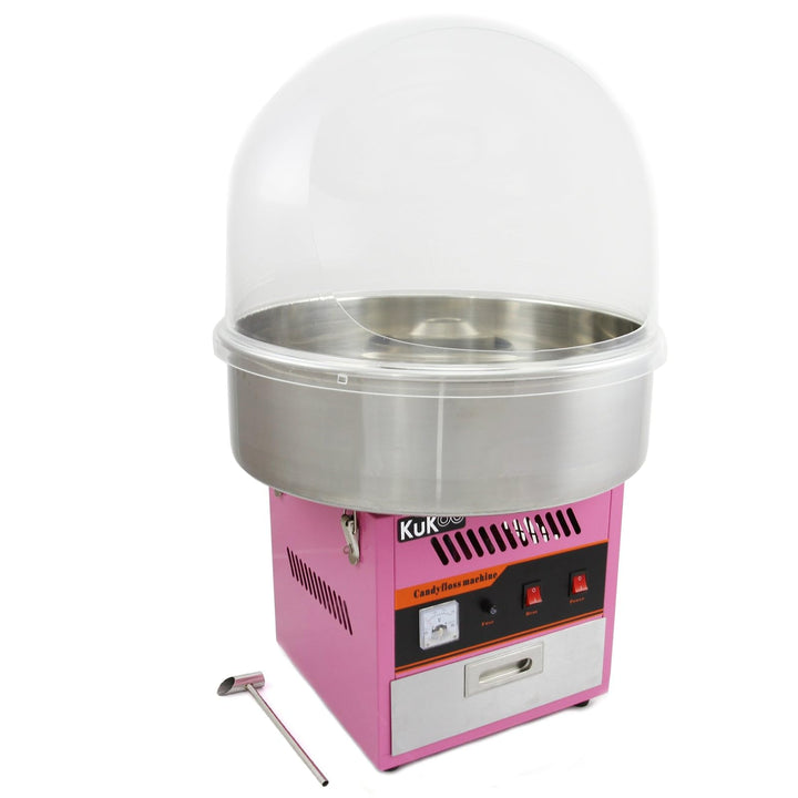KuKoo Retro Rosa Zuckerwattemaschine Zuckerwattegerät Zuckerwatte-Maschine Zuckerwatte Maker inklusi