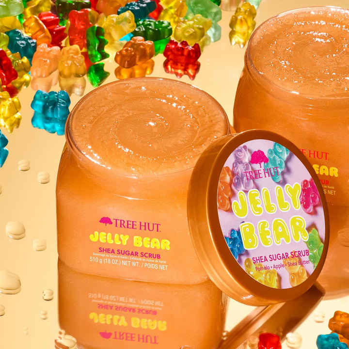 Tree Hut Jelly Bear Shea-Zuckerpeeling, feuchtigkeitsspendendes und feuchtigkeitsspendendes Körperpe