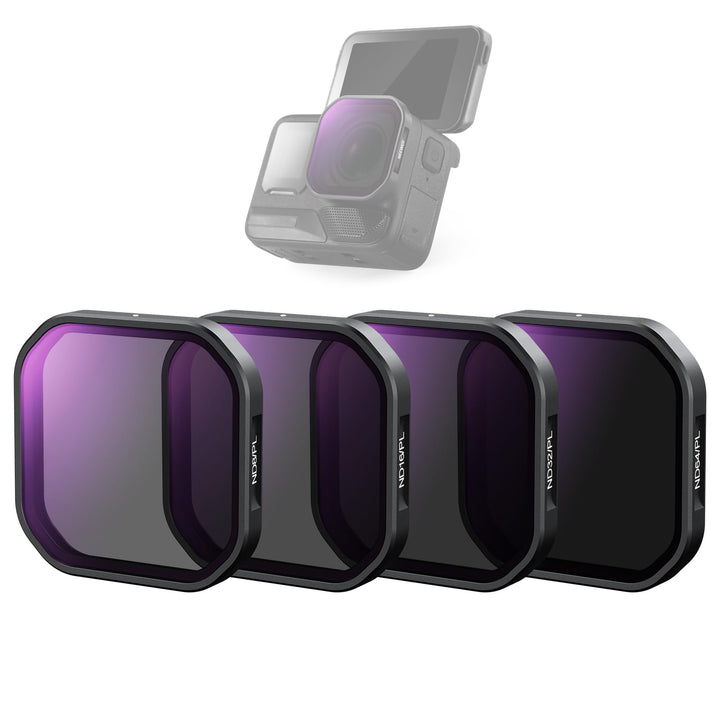 NEEWER 4er Pack ND/PL Filter Kompatibel mit Insta360 Ace Pro 2, ND8/PL+ND16/PL+ND32/PL+ND64/PL Grauf