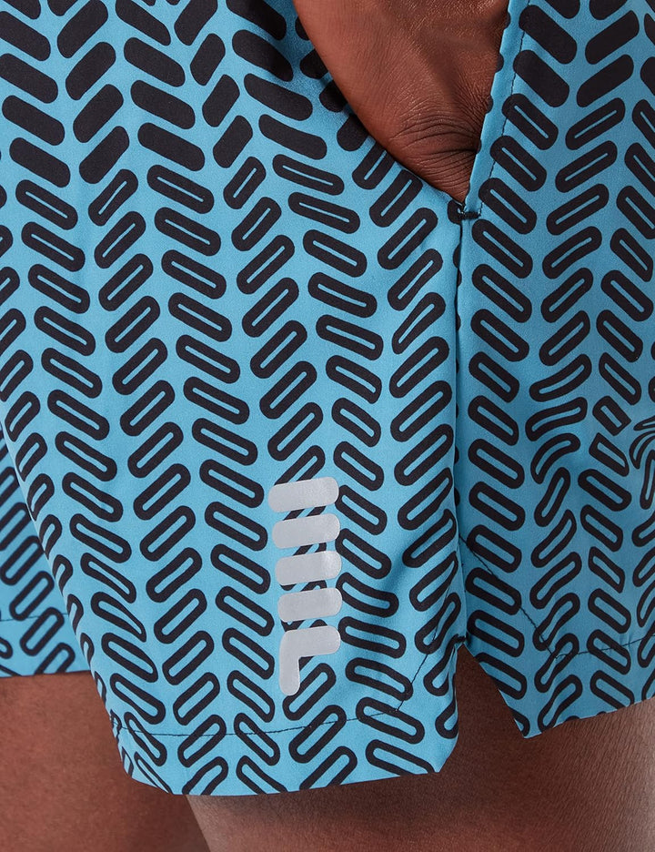 FILA Herren RAGA Running Shorts XS Adriatic Blue Fade Aop, XS Adriatic Blue Fade Aop