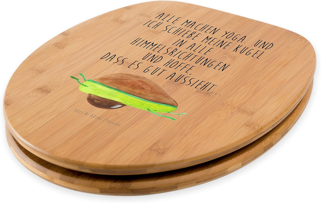 Mr. & Mrs. Panda Motiv WC Sitz Avocado Yoga - Geschenk, Veggie, Humor, Klobrille, Toilette, Gesund,