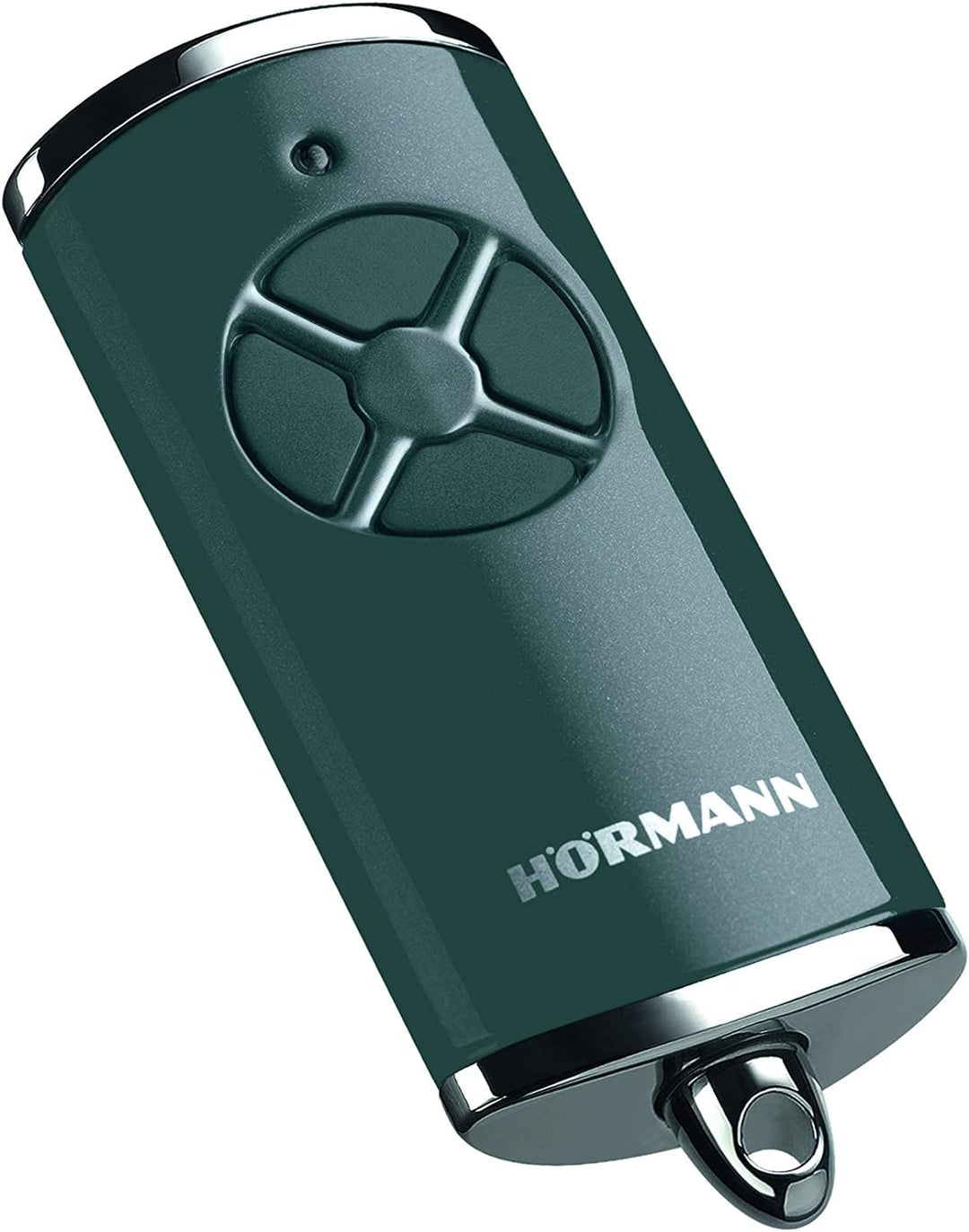 Hörmann Handsender HSE 4 BS (Frequenz 868 MHz, Hochglanz Anthrazit, Garagentorantrieb mit Chrom-Kapp