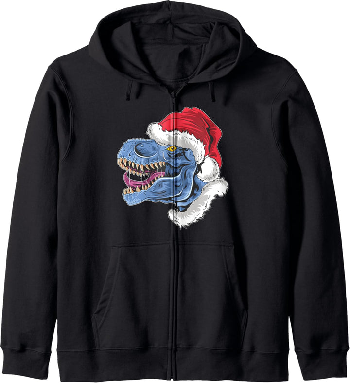 Christmas Dinosaur T Rex Santasauraus Rex Funny Dino Graphic Kapuzenjacke