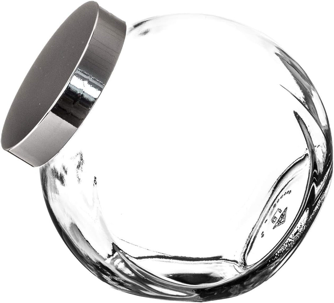 BigDean 2 Liter Bonbonglas mit Schraubdeckel - Candy-Glas gross - Für Süssigkeiten, Kekse, Mehl-Aufb