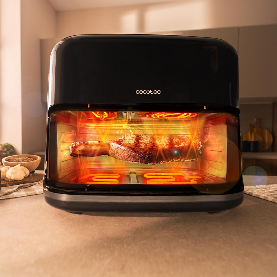 Cecotec Heissluftfritteuse ohne Öl - 10L - Grill - Doppelwiderstand - Integrierter Smoker - Air Frye