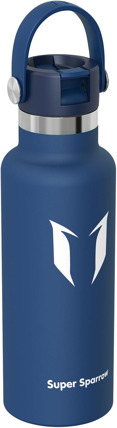 Super Sparrow Trinkflasche Edelstahl - Thermobecher - 350ml, 500ml, 750ml, 1L, 1.2L - FlipFlow Trink