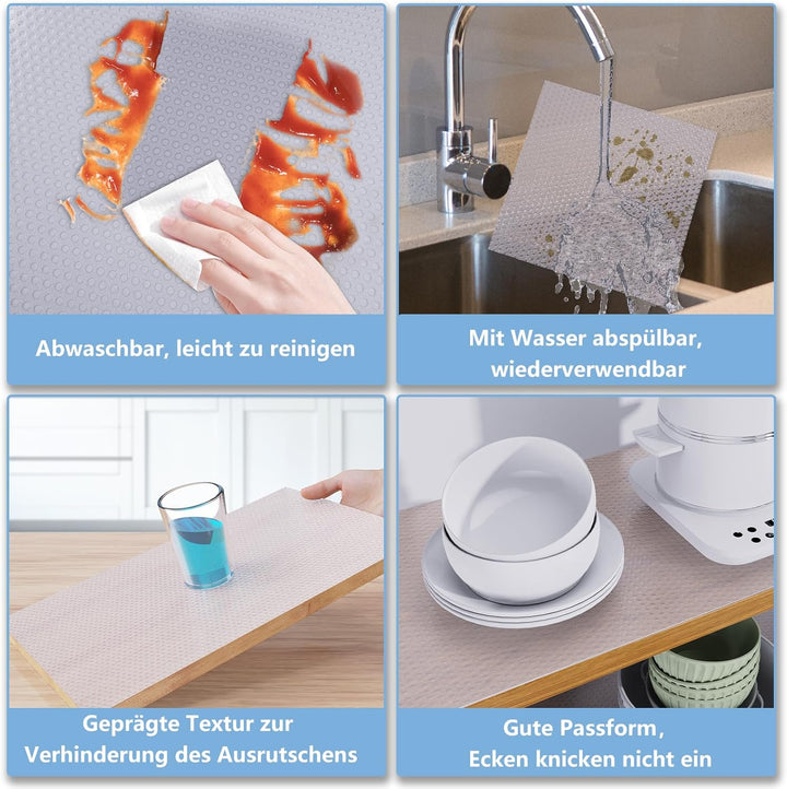 Bäcker & Lecker Schubladenmatte Antirutschmatte Küche Schubladen Matte Schubladenschoner Rutschmatte