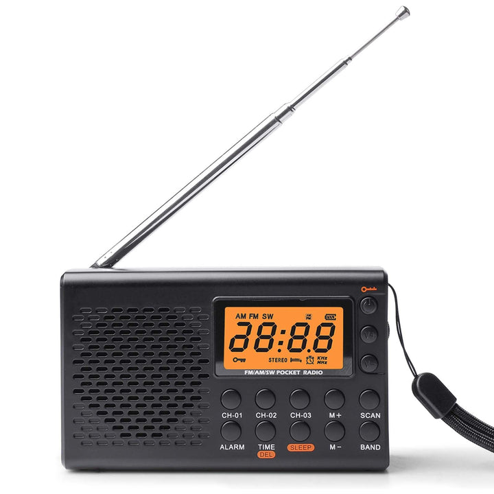 Tragbares Radio, AM,FM,SW Kofferradio mit LCD-Display, Batteriebetrieb, Eingebautem Lautsprecher Ala