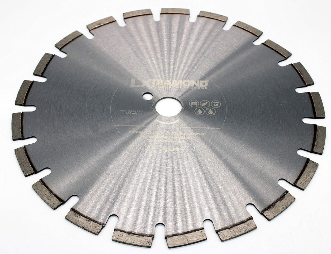LXDIAMOND Diamant-Trennscheibe 400mm x 25,4mm - Diamanttrennscheibe für abrasive Baustoffe, Estrich,