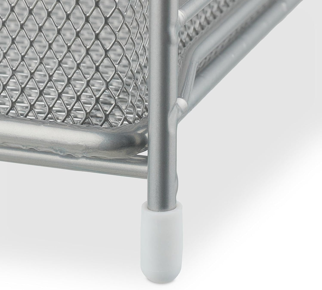 Relaxdays Küchen, 2 Ausziehkörbe, Etagenregal aus Metall, H x B x T: 32 x 19 x 35,5 cm, Bad Organize