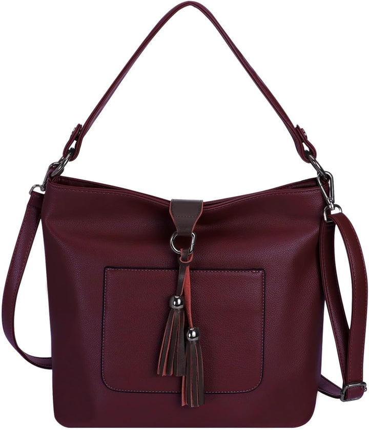 HAWEE Damen Handtasche Kunstleder Grosse Schultertasche Shopper Umhängetasche Frauen Elegante Henkel