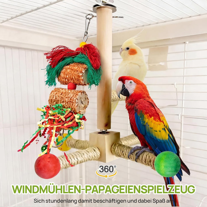 Wellensittich Spielzeug, Vogelspielzeug Für Vögel,Natürliches Maiskolben,Papagei Kauspielzeug Buntes
