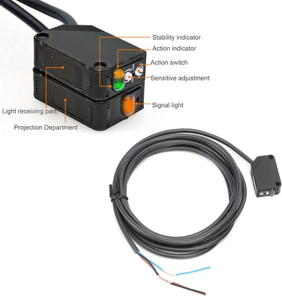 Infrarot-Lichtschranke Rechteckige Einweg-Lichtschranken E3Z T81 DC 12V 24V