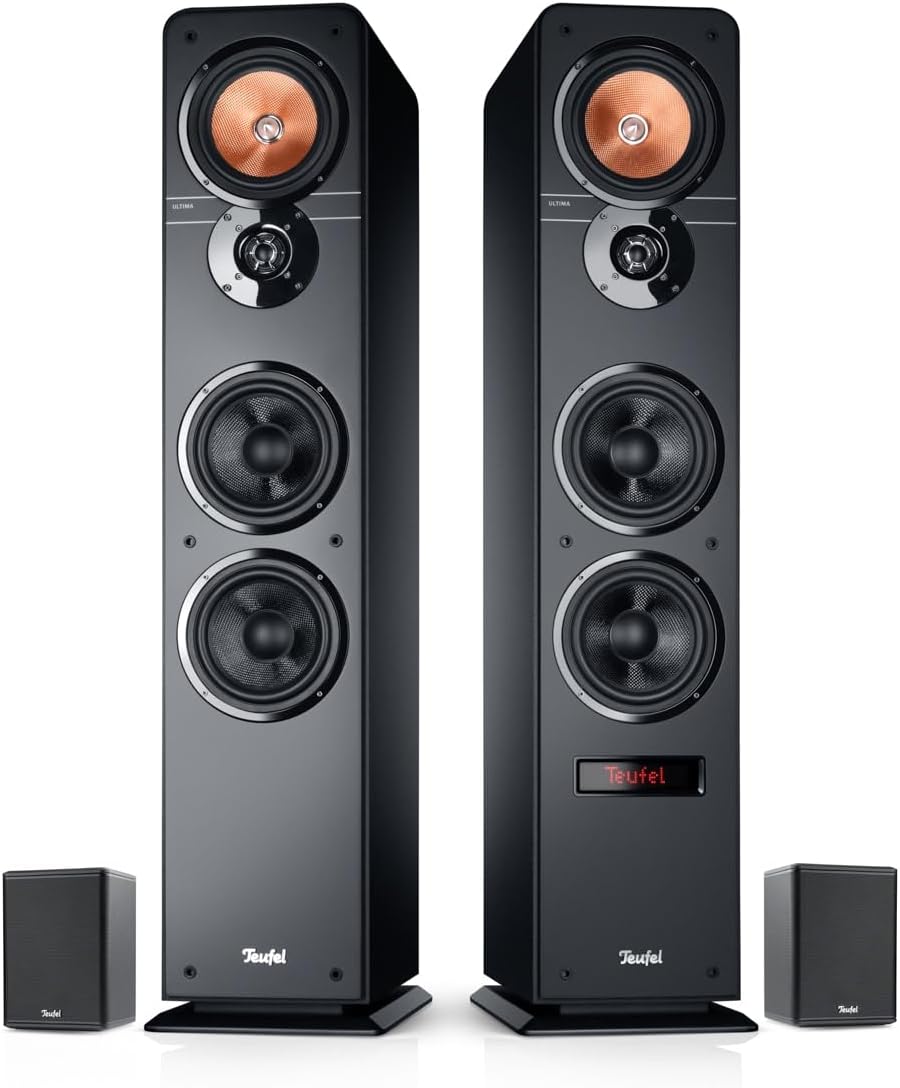 Teufel Ultima 40 Aktiv Surround 4.0 - Aktiv Standlautsprecher mit Kabellosen aktives Rear-Speaker, B