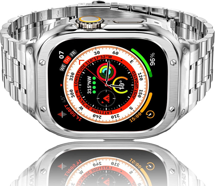 HASLFM Apple Watch Ultra Armband mit Gehäuse Kompatibel für Apple Watch Ultra/Ultra 2(49mm), Robuste
