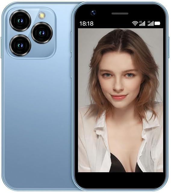 Hipipooo Mini-Smartphone, entsperrt, 4G-Handy, 3,0 Zoll, Dual-SIM, 2000 mAh Akku, 2 MP + 5 MP Kamera