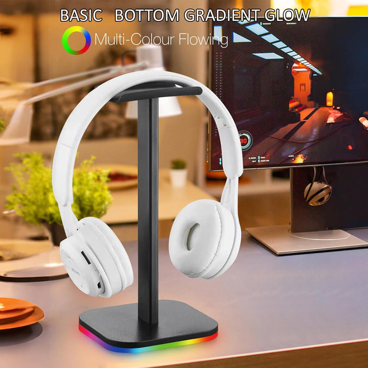 Btuty Kopfhörer-Halterung beleuchtet auf der Unterseite RGB-Licht für Schreibtisch PC Gaming-Headset