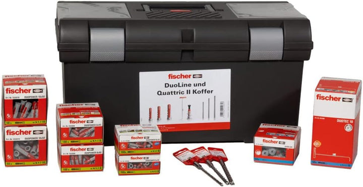 fischer 558742 Profikoffer DuoLine/Quattric II L-Boxx, Schwarz Einzelartikel DuoLine / Quattric II P