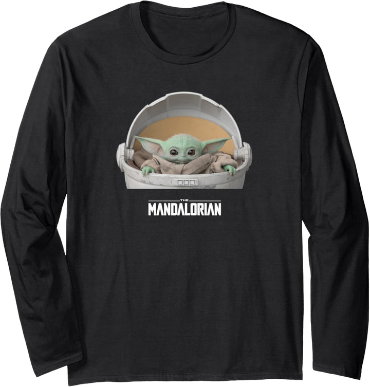 Star Wars Mandalorian Baby Yoda The Child Carriage White Langarmshirt