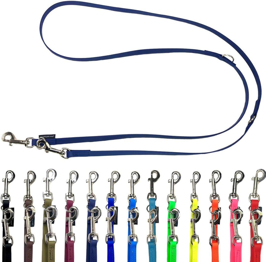 Biothane Hundeleine kleine Hunde/grosse Hunde verstellbar 2m / 2,40m / 2,80m / 3,50m / 5m SILBERNER