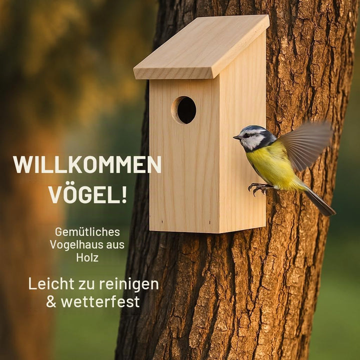 Vogelhaus - Nistkasten Flamingo – nistkasten für vögel für draussen wetterfest – Modell Inclino aus