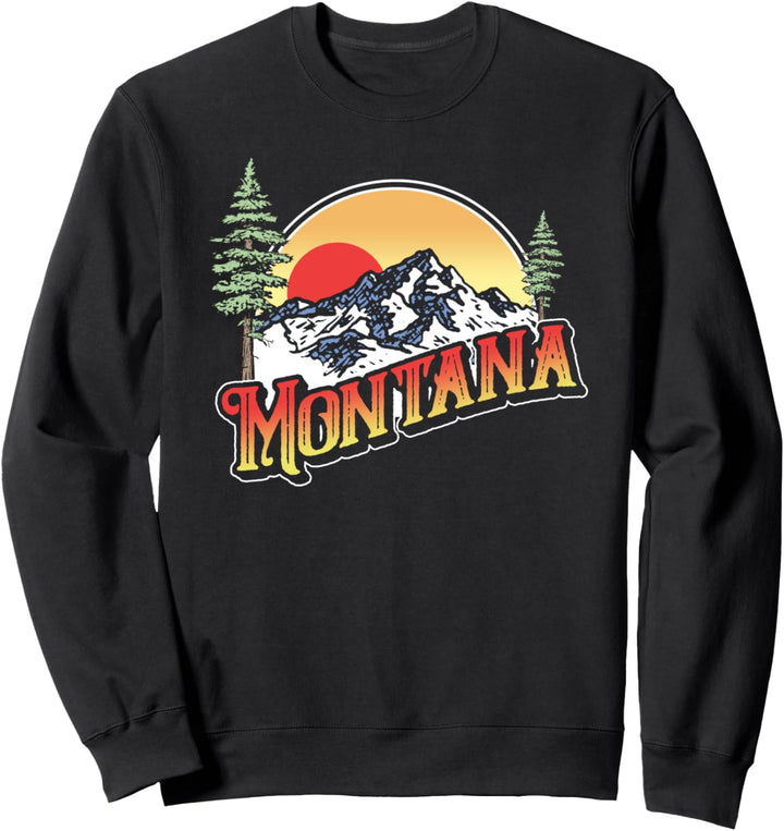 Montana Vintage Mountains Eighties Graphic Sweatshirt