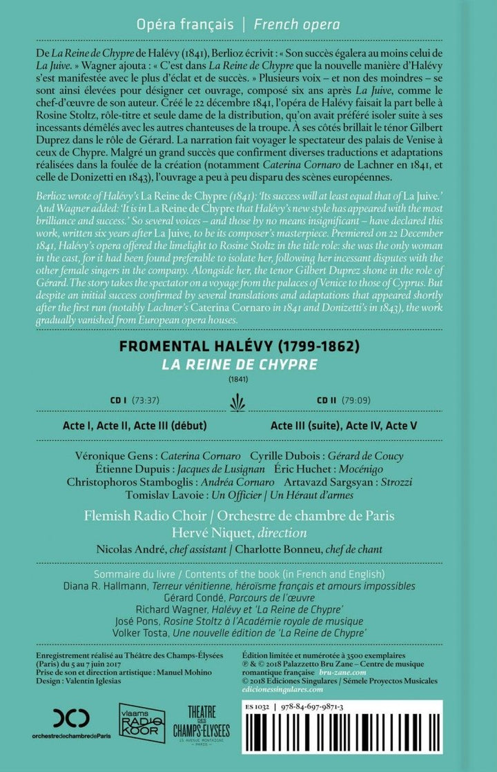 Halevy: La Reine de Chypre Buch), Audio-CD
