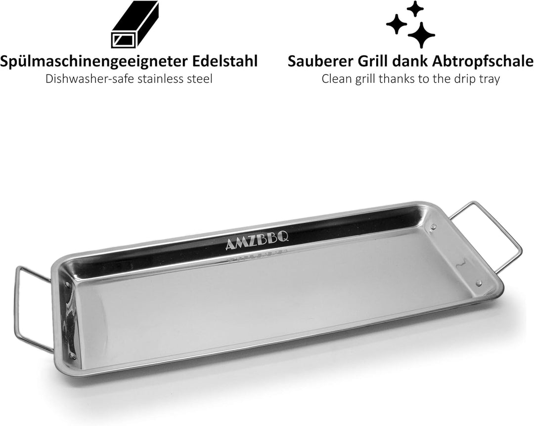 AMZBBQ® Premium Hähnchenschenkel Halter für 12 Keulen - Robuster Hähnchen Ständer aus 100% Edelstahl