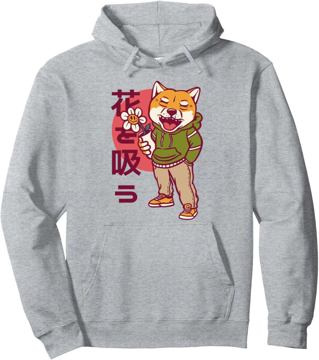 Shiba Inu Hund Cartoon Cute Japanese Pullover Hoodie