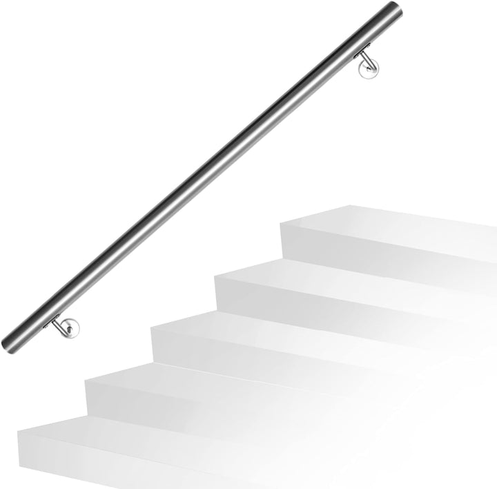 Daromigo Edelstahl Handlauf Treppengeländer Geländer Wandhandlauf Wand Treppe mit Wandhalterung und