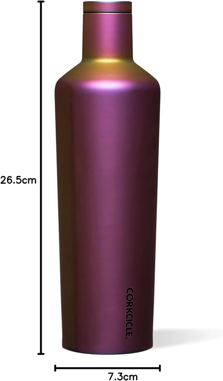 Corkcicle Isolierte Kantinen-Reise-Wasserflasche, dreifach isolierter Edelstahl, leicht zu greifende
