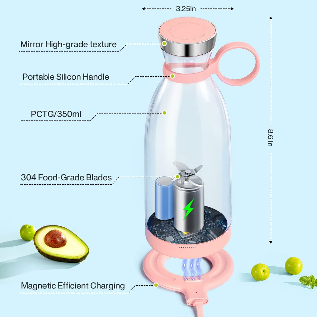 MIAOKE Tragbarer Mixer, modischer, tragbarer Mixer für Shakes und Smoothies, 334 ml, magnetischer US