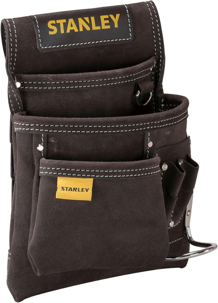 Stanley STST1-80114 Hammer- und Nageltasche aus Büffelleder, Braun/Gelb, L