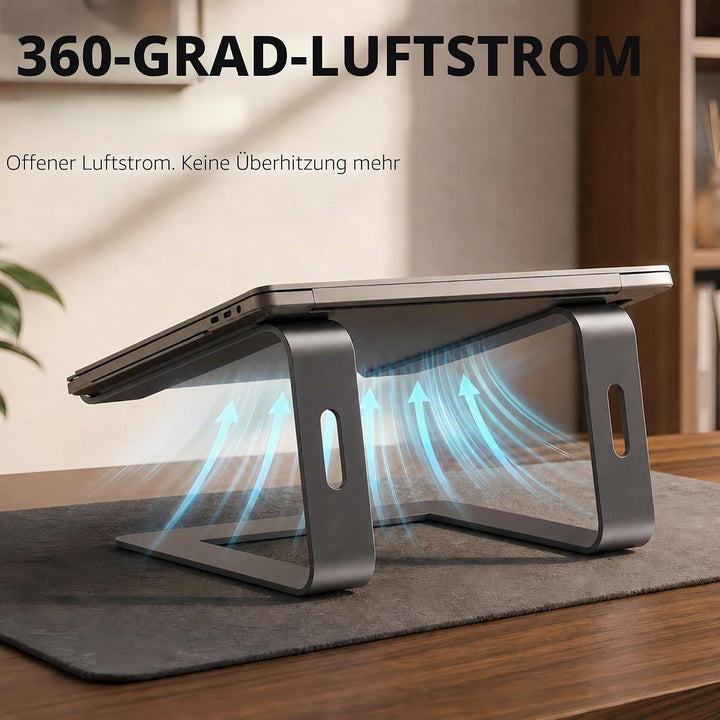 Orionstar Laptop Ständer, Ergonomischer Laptop Stand für Schreibtisch, Aluminium Laptop Halterung mi