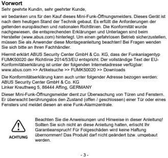 ABUS Secvest Mini-Funk-ffnungsmelder (silber) (Art.-Nr. FUMK50020S) - Komponenten für Sicherheitsger