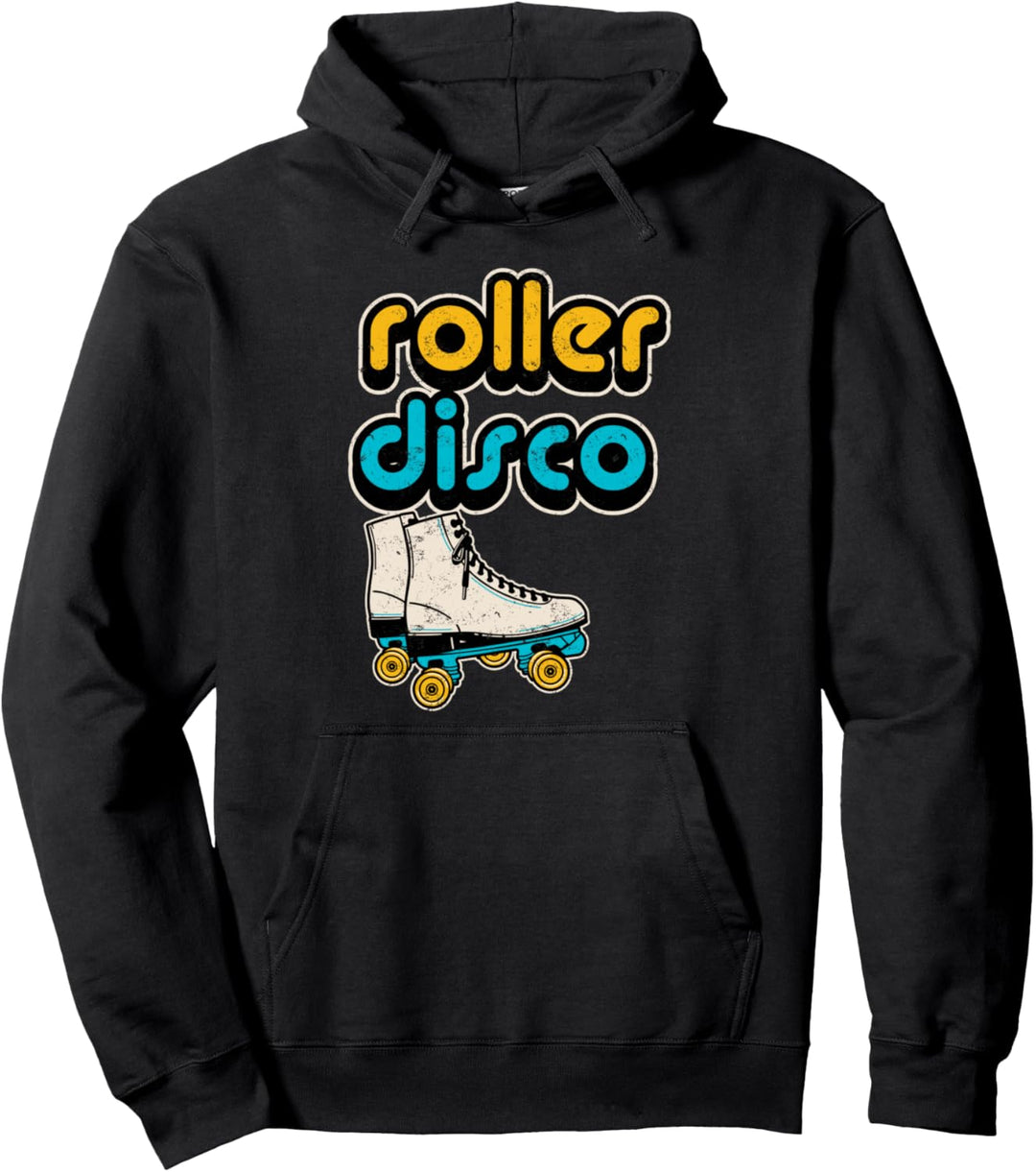 Retro Roller Disco 80er und 70er Jahre Funky Pullover Hoodie