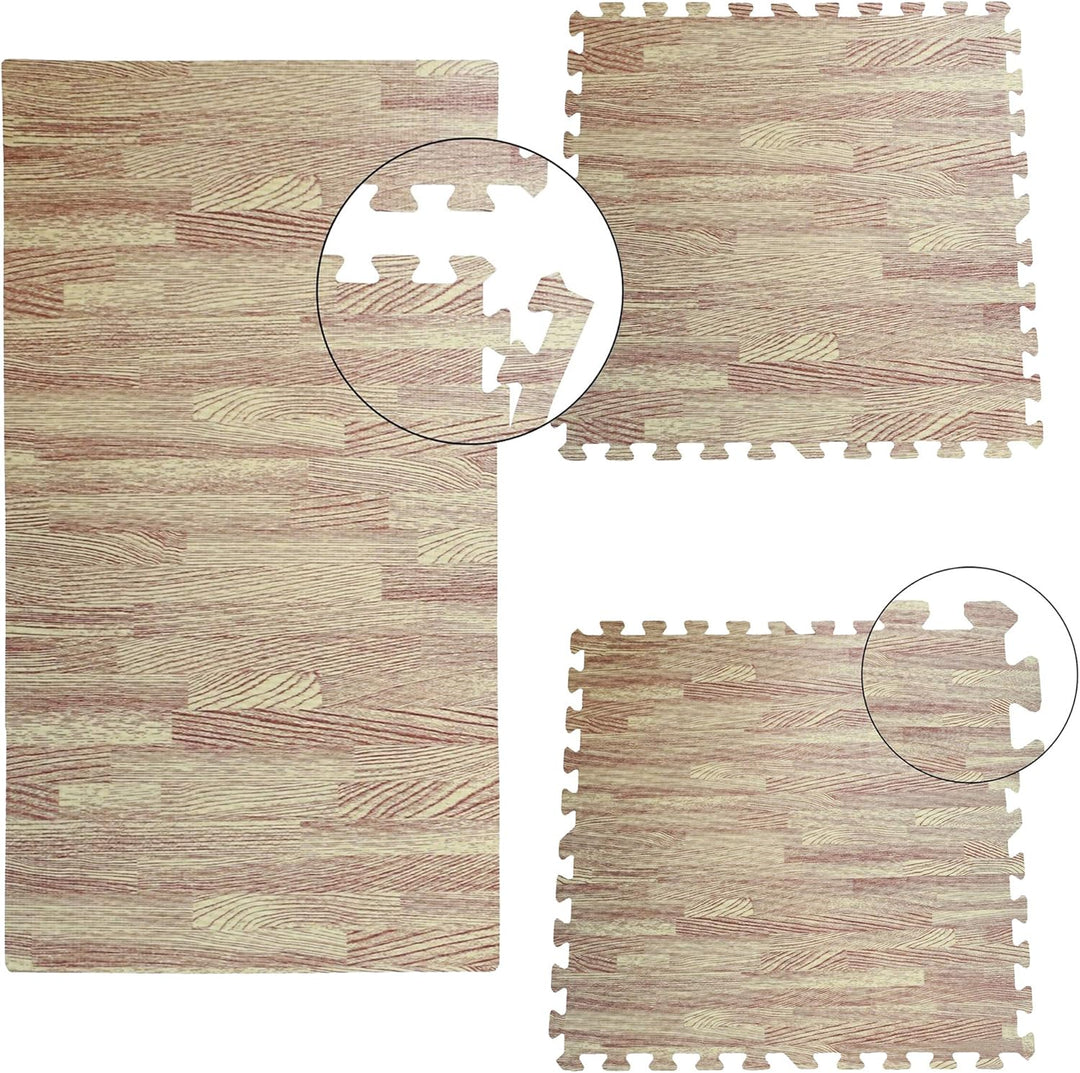 Sporttrend 24® 6 Schutzmatten + 12 Randstücke Set in Hellbraun 60x60x1cm | 2,16qm | Bodenschutzmatte