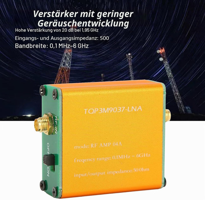 Rauscharmer 0,1 MHz 6 GHz Verstärker, 20 dB LNA Verstärker mit Hoher Verstärkung für Kurzwelle UKW R