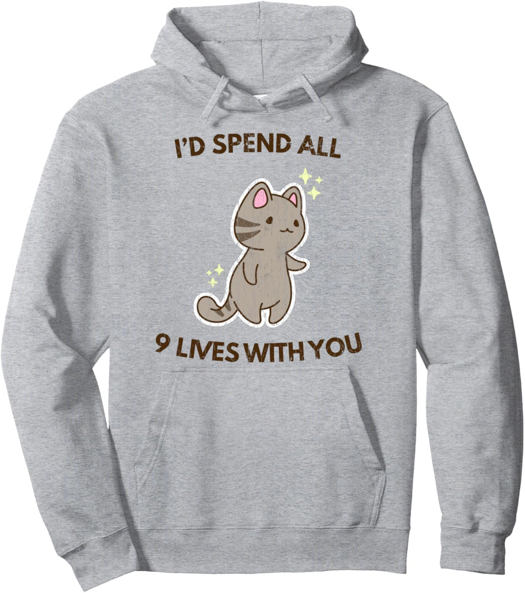 Lustiges Niedliche Katzen Design für Ihn Sie Valentinstag Pullover Hoodie