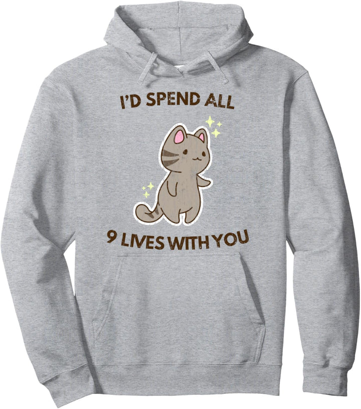 Lustiges Niedliche Katzen Design für Ihn Sie Valentinstag Pullover Hoodie