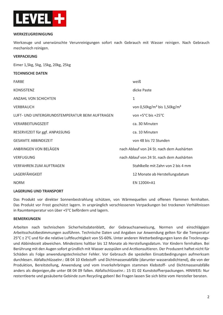 Styroporkleber 15kg + 2St. Zahnspachtel Kunstoff, Korkkleber Renoviervlies Dispersionkleber Flisenkl