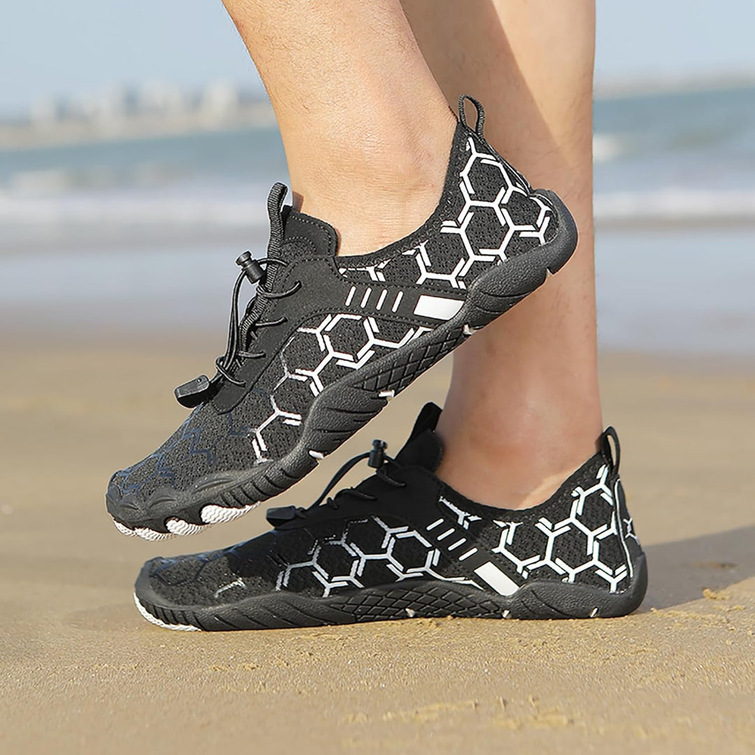 LinSmart Barfussschuhe Damen Herren Breite Zehenbox Wasserschuhe Barfusstrainer Frauen Männer zum Wa