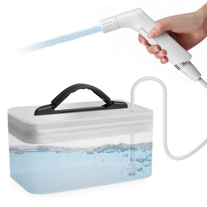 Elektrisches Reise Bidet 2.3L, Electric Bidet Mobiles Portable Bidet mit 1.2M Schlauch, Tragbar für