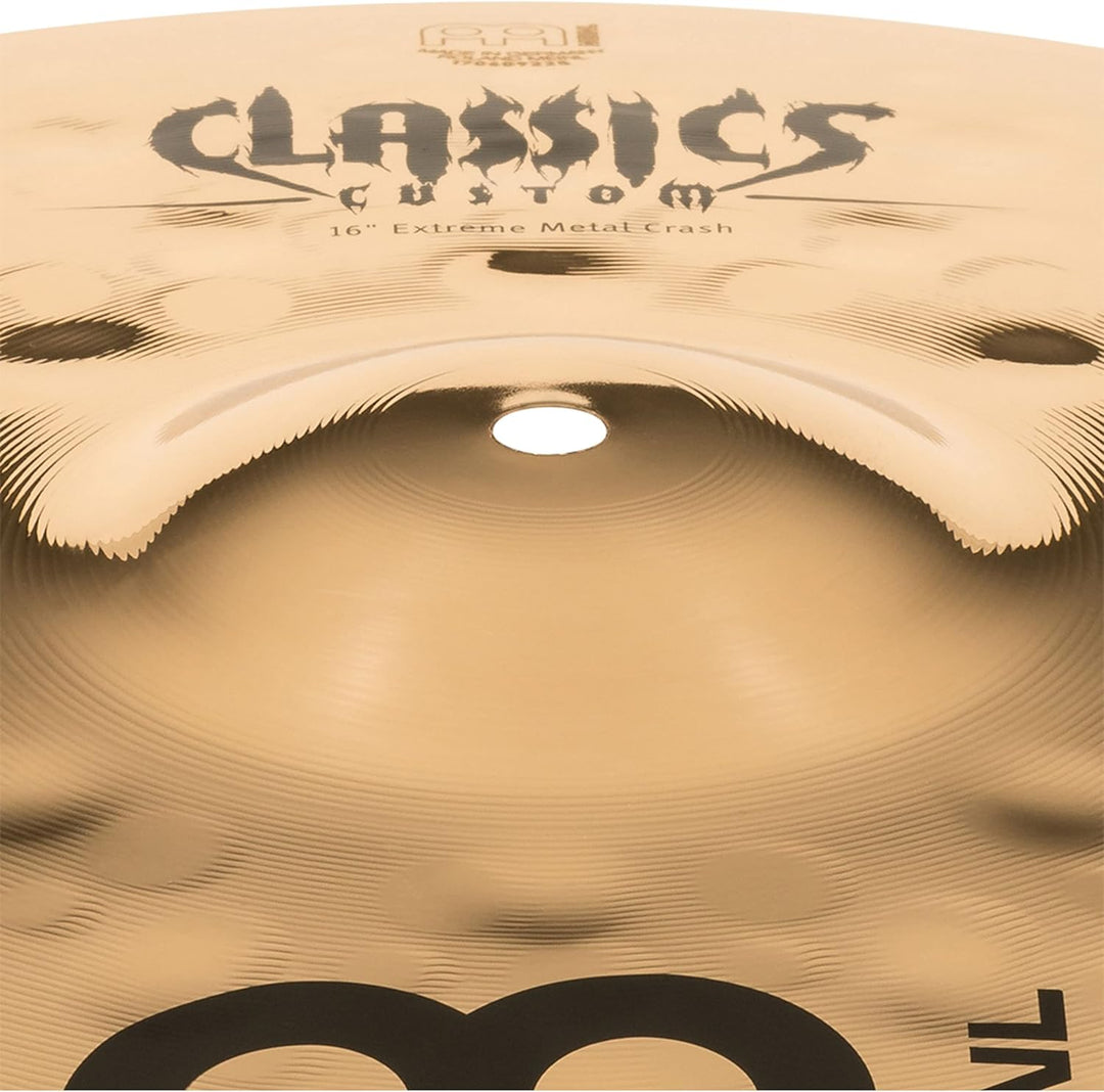 Meinl Cymbals Classics Custom Extreme Metal Crash 16 Zoll (Video) Schlagzeug Becken (40,64cm) B12 Br