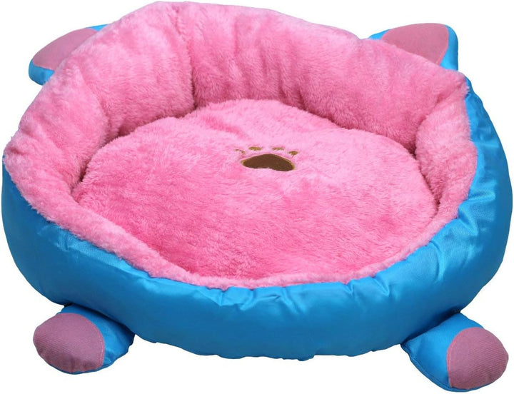 Katzenbett mit Ohren rosa/blau, rosa/blau