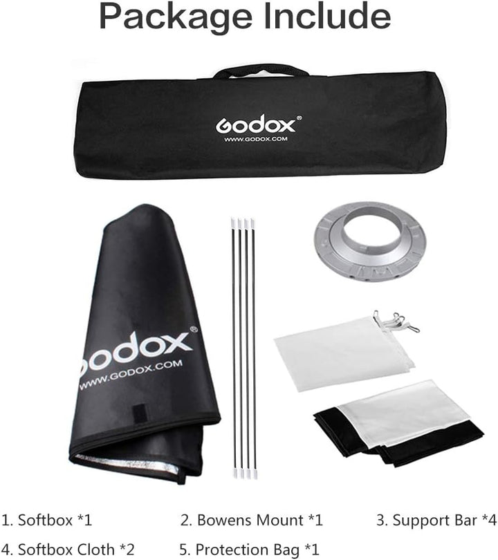 GODOX Softbox 70cm X 100cm Rechteckige Softbox Studioleuchte Diffusor Bowens Softboxen Fotografie St