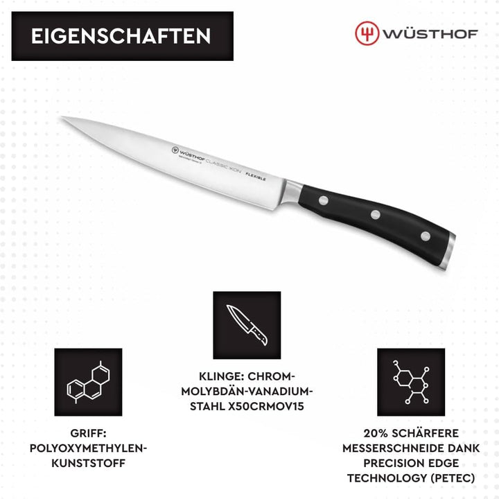 WÜSTHOF Classic Ikon Filiermesser 16